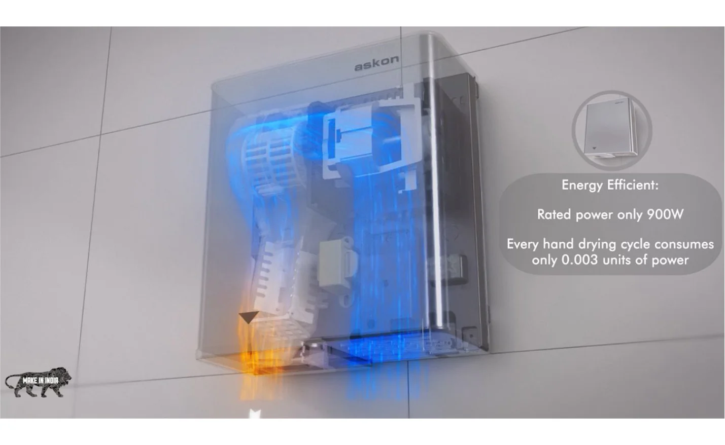 Energy efficient hand dryers